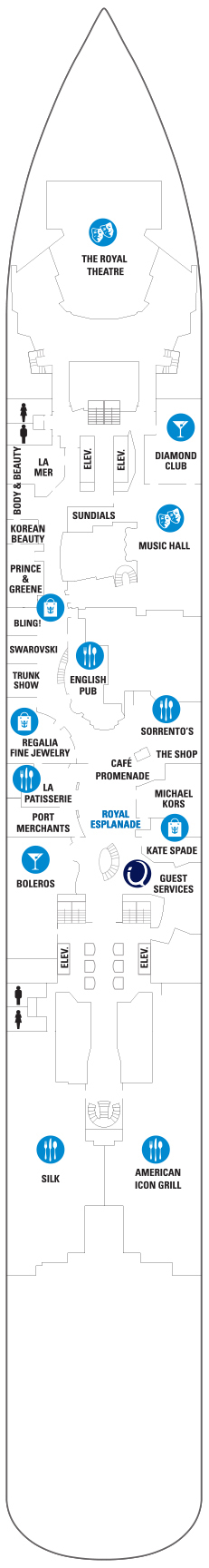 Ovation of the Seas Deck plan & cabin plan