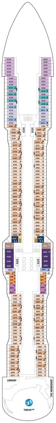 Ovation of the Seas Deck plan & cabin plan