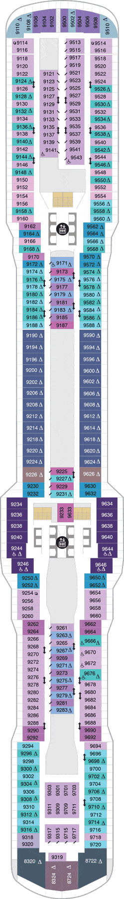 Odyssey of the Seas Deck plan & cabin plan