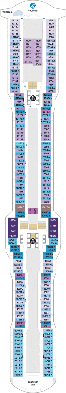 Odyssey of the Seas Deck plan & cabin plan