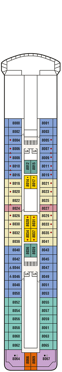 Pacific Princess Deckplan Kabinen Plan