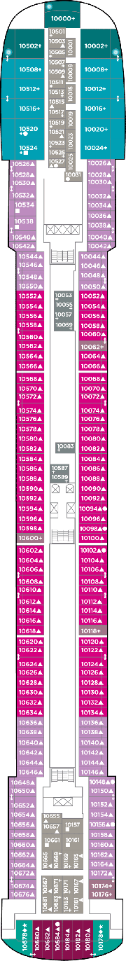 Pride of America Deck plan & cabin plan