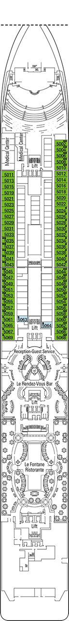 MSC Poesia Deck plan & cabin plan