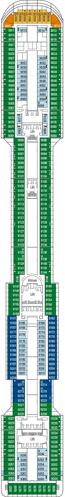 MSC Preziosa Deck plan & cabin plan