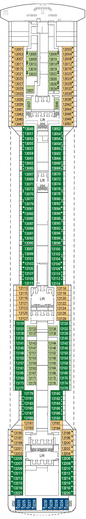 MSC Preziosa Deck plan & cabin plan