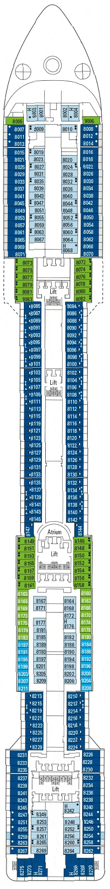 MSC Preziosa Deck plan & cabin plan