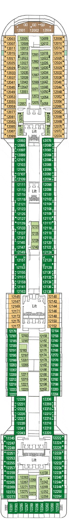 MSC Preziosa Deck plan & cabin plan