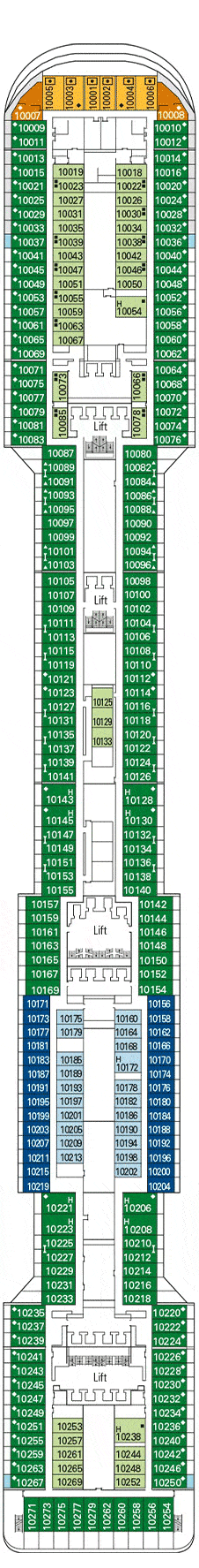 MSC Preziosa Deck plan & cabin plan