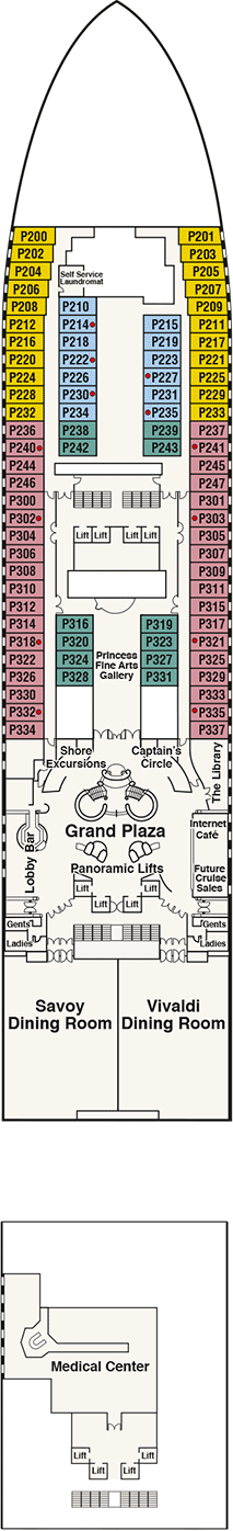 Diamond Princess Deck plan & cabin plan