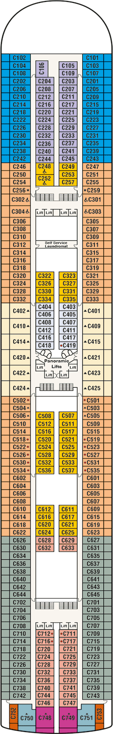 Grand Princess Deck plan & cabin plan