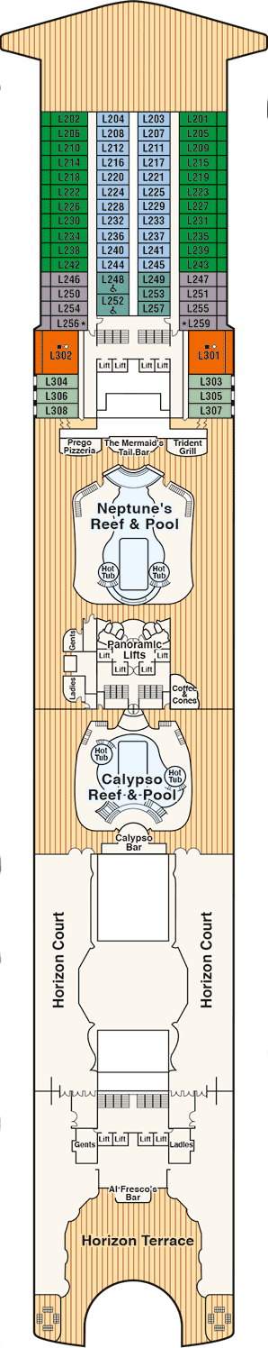 Grand Princess Deck plan & cabin plan