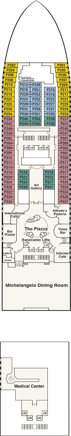 Grand Princess Deck plan & cabin plan