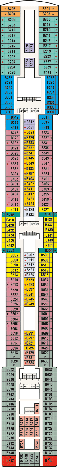 Island Princess Deck plan & cabin plan