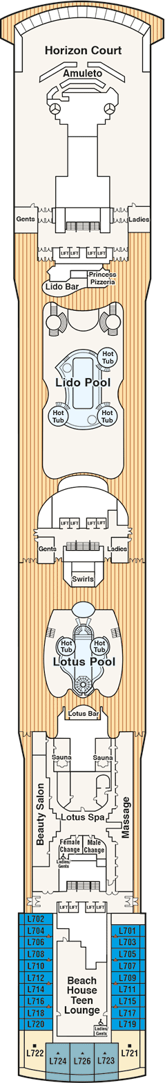 Island Princess Deck plan & cabin plan