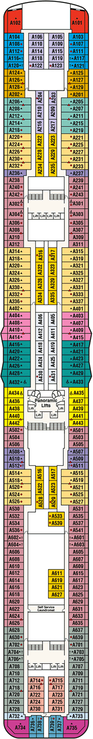 Majestic Princess Deck plan & cabin plan