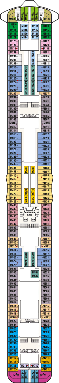 Majestic Princess Deck plan & cabin plan