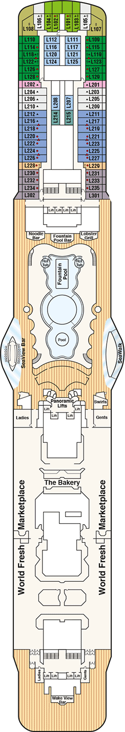 Majestic Princess Deck plan & cabin plan