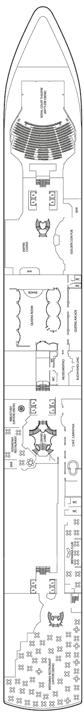 Queen Elizabeth Deck plan & cabin plan