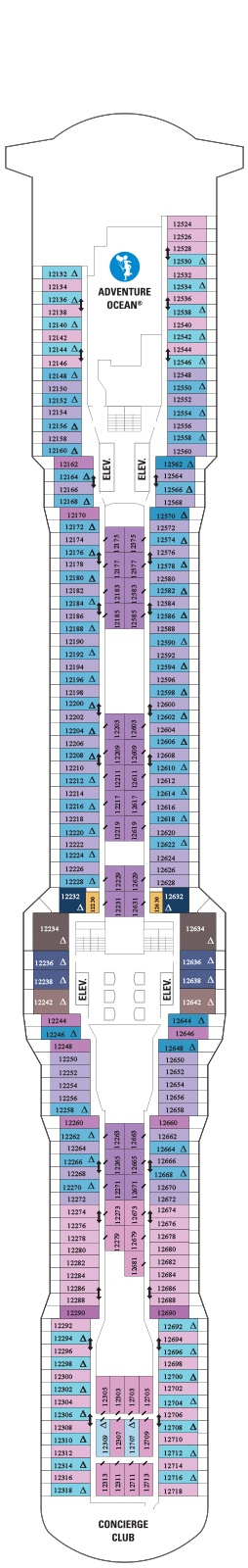 Quantum of the Seas Deck plan & cabin plan from 07/10/2019 until 25/04/2020