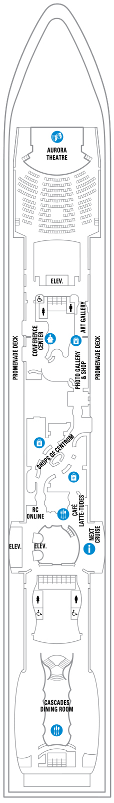 Radiance of the Seas Deck plan & cabin plan