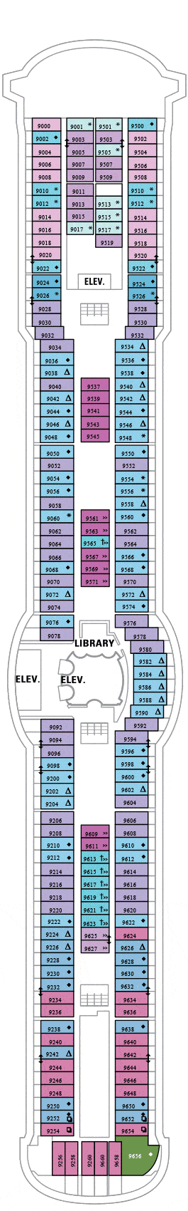 Radiance of the Seas Deck plan & cabin plan