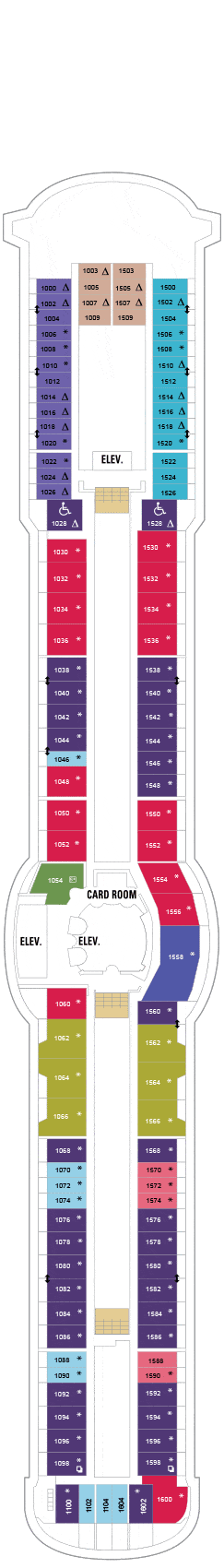 Radiance of the Seas Deck plan & cabin plan