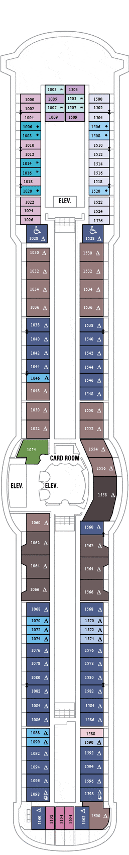 Radiance of the Seas Deck plan & cabin plan