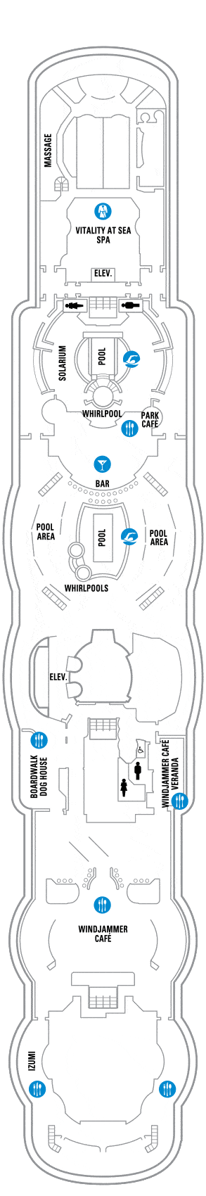 Radiance of the Seas Deck plan & cabin plan