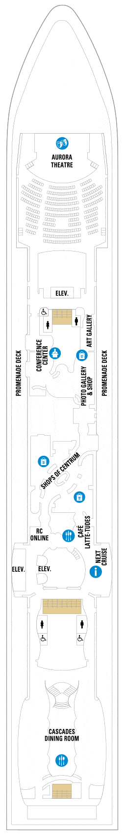 Radiance of the Seas Deck plan & cabin plan