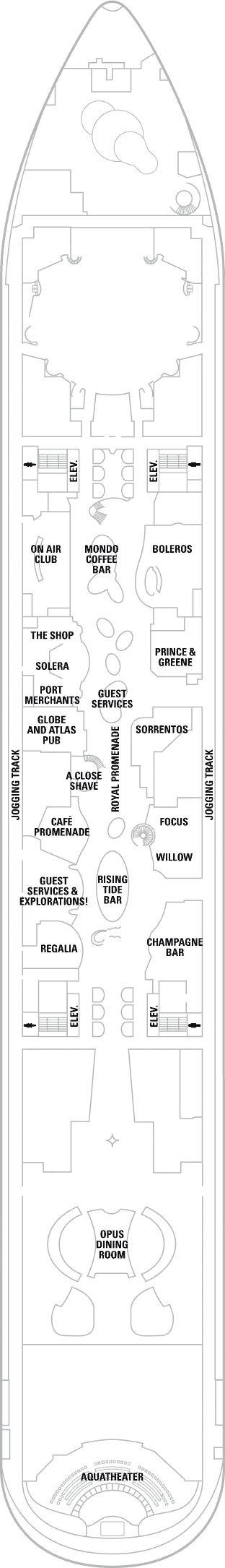 Oasis of the Seas Deck plan & cabin plan