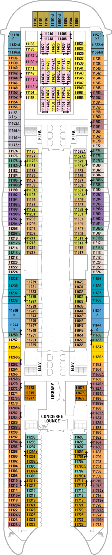 Oasis of the Seas Deck plan & cabin plan