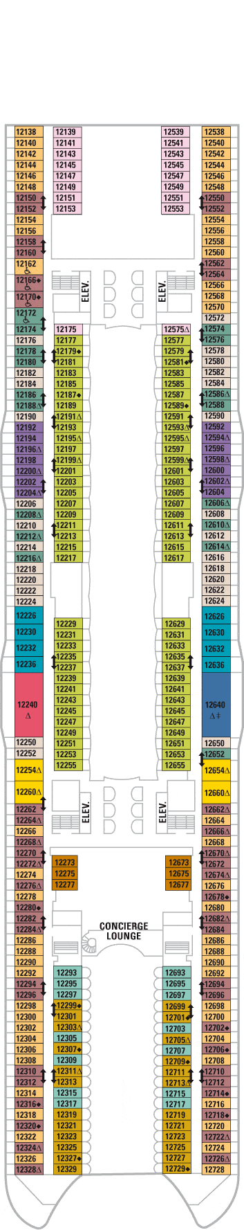 Oasis of the Seas Deck plan &amp; cabin plan