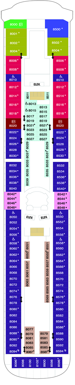 Rhapsody of the Seas Deck plan & cabin plan