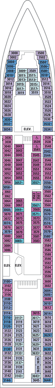 Radiance of the Seas Deck plan & cabin plan