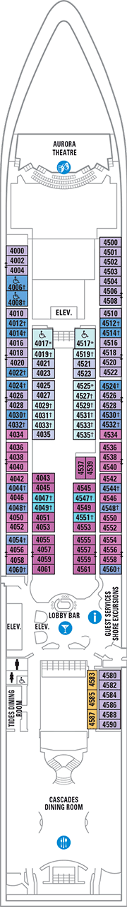 Radiance of the Seas Deck plan & cabin plan