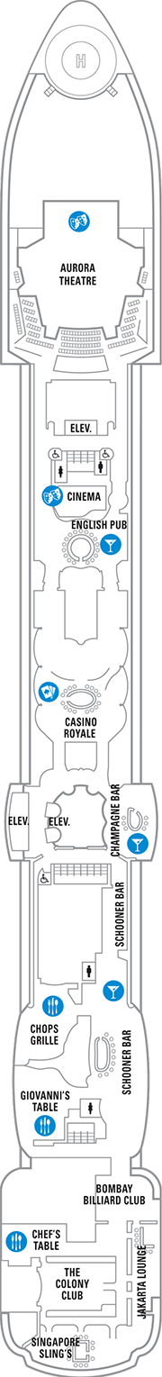 Radiance of the Seas Deck plan & cabin plan