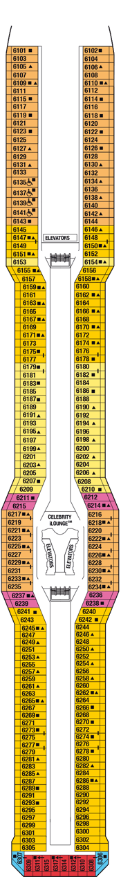 Celebrity Reflection Deck plan & cabin plan