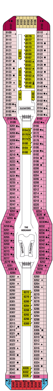 Celebrity Reflection Deck plan & cabin plan