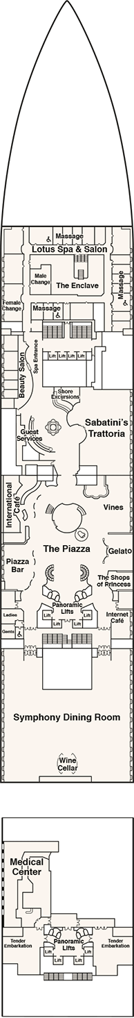 Regal Princess Deck plan & cabin plan