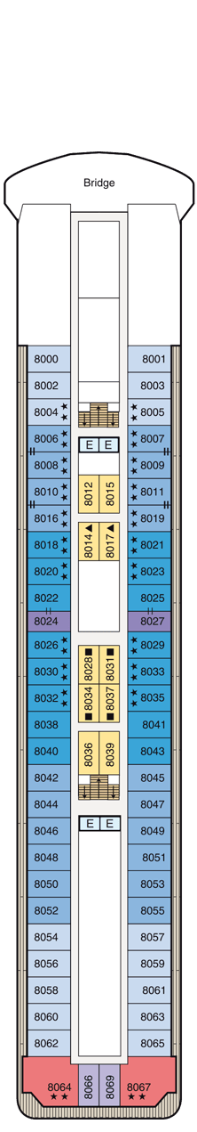 Oceania Regatta Deck plan & cabin plan