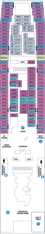 Rhapsody of the Seas Deck plan & cabin plan