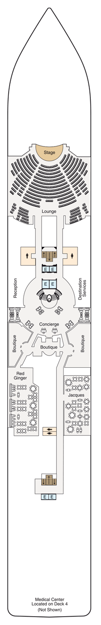 Oceania Riviera Deck plan & cabin plan