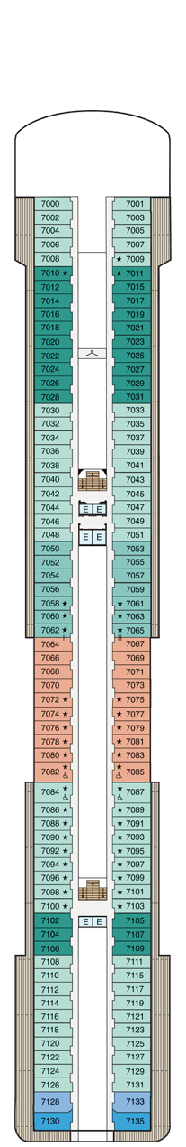 Oceania Riviera Deck plan & cabin plan