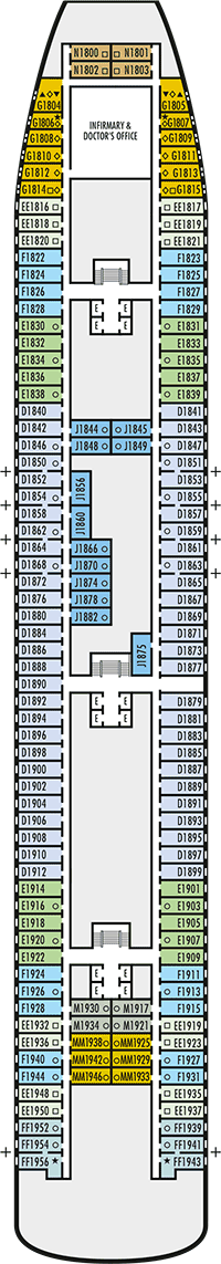 Rotterdam Deck plan & cabin plan