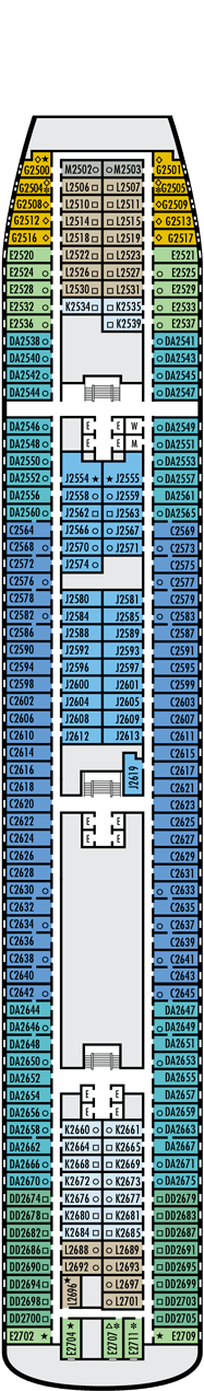 MS Rotterdam Deck plan & cabin plan