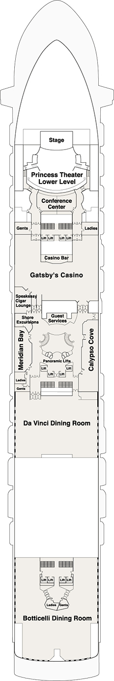 Deck plan M/S Crown Princess from 05/02/2018