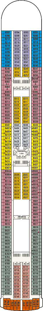 Ruby Princess Deck plan & cabin plan