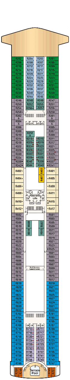 Ruby Princess Deck plan & cabin plan