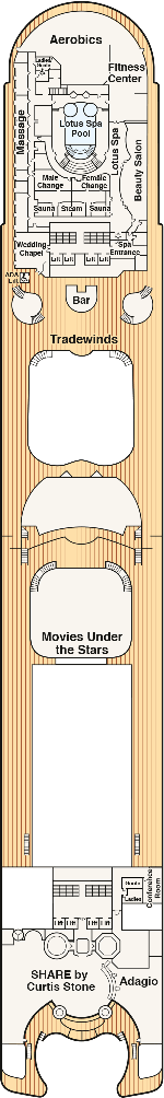 Ruby Princess Deck plan & cabin plan