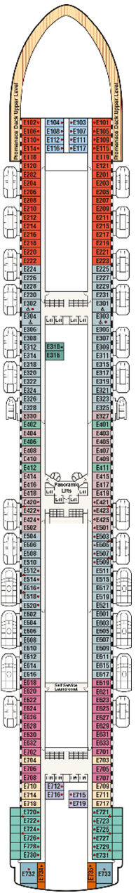 Ruby Princess Deck plan & cabin plan